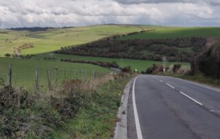 the hill from the top